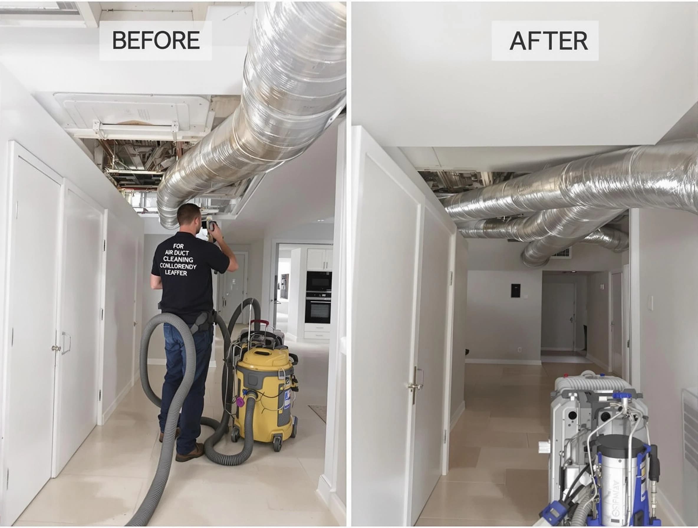 Clinton Air Duct Cleaning professional performing thorough air duct cleaning in Clinton