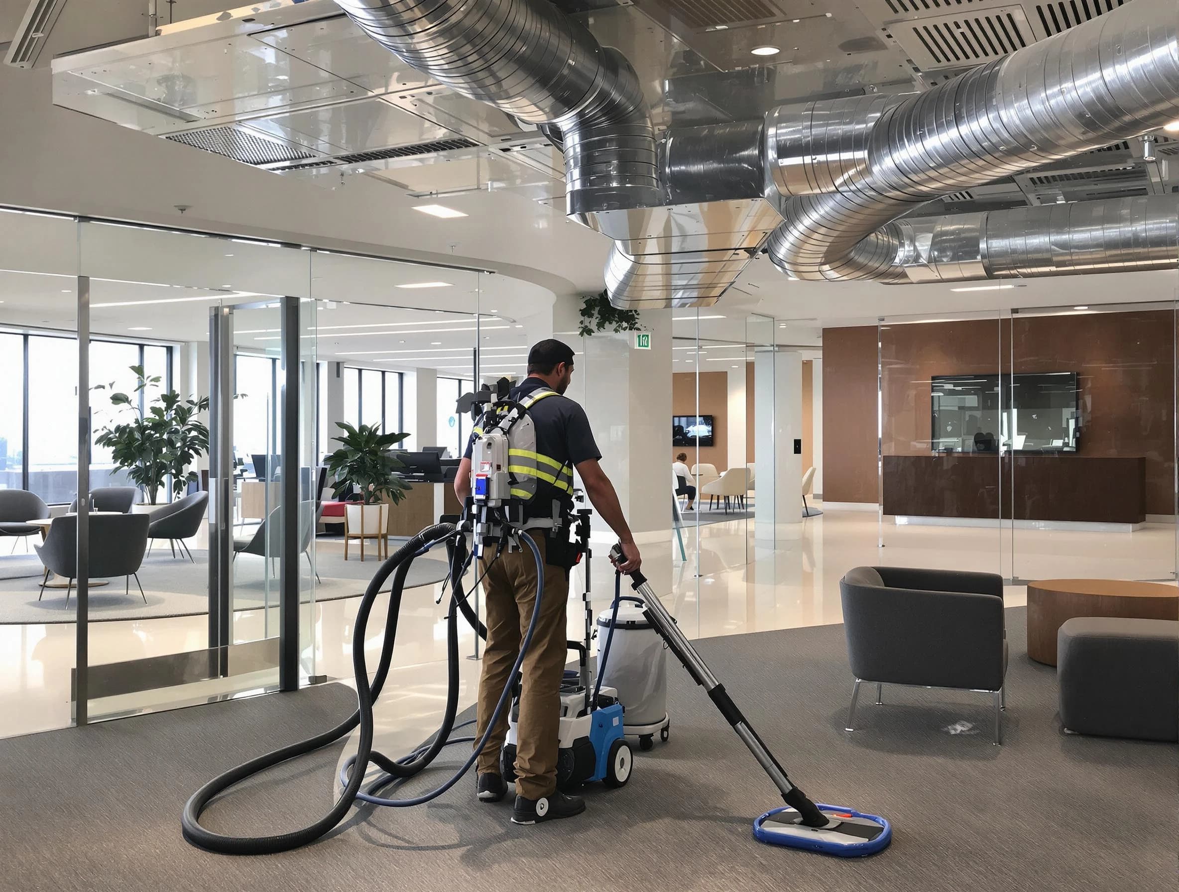 Commercial duct cleaning service by Clinton Air Duct Cleaning in Clinton