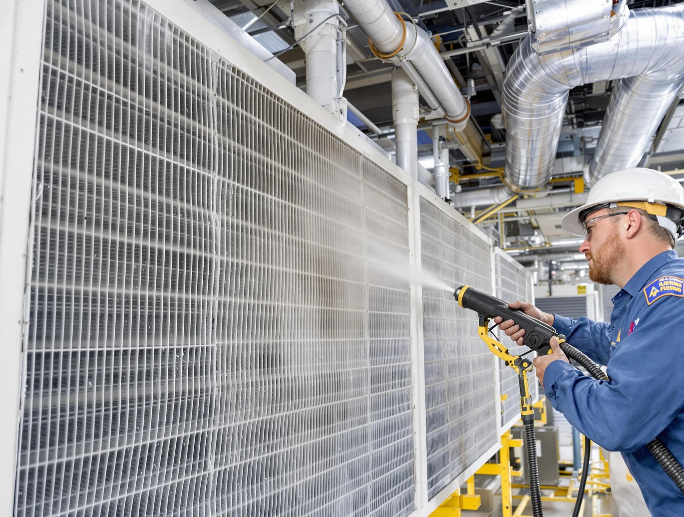 Professional commercial coil cleaning by Clinton Air Duct Cleaning in Clinton