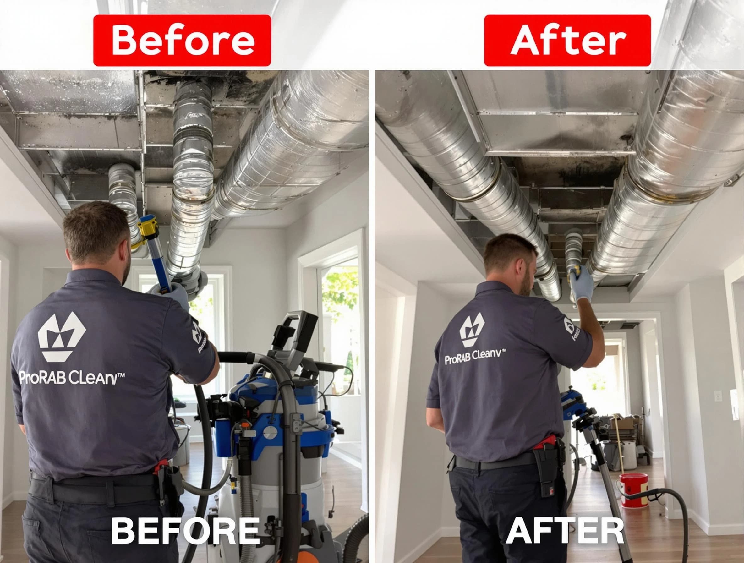 Clinton Air Duct Cleaning expert performing thorough residential duct cleaning in a Clinton home