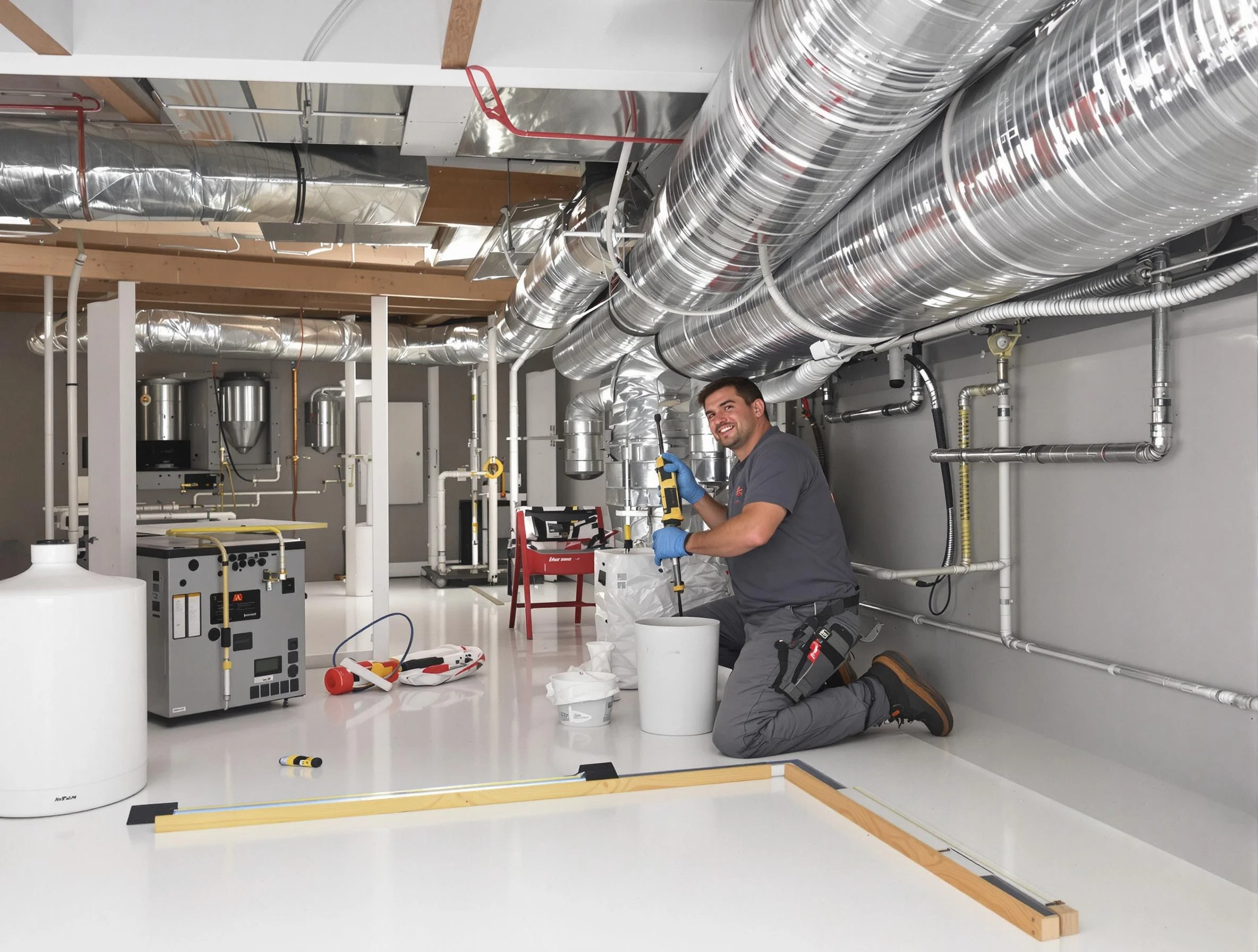 Professional duct sealing service by Clinton Air Duct Cleaning in Clinton
